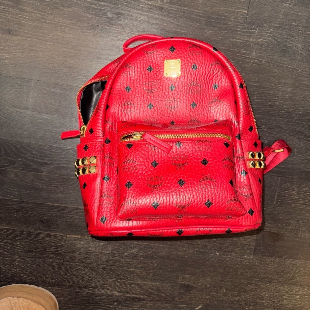 MCM small stark visetos side stud backpack